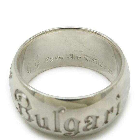 Pre Loved bvlgari Etched Silver Band Ring Women metallic | silver Rings - Picture 4 of 7